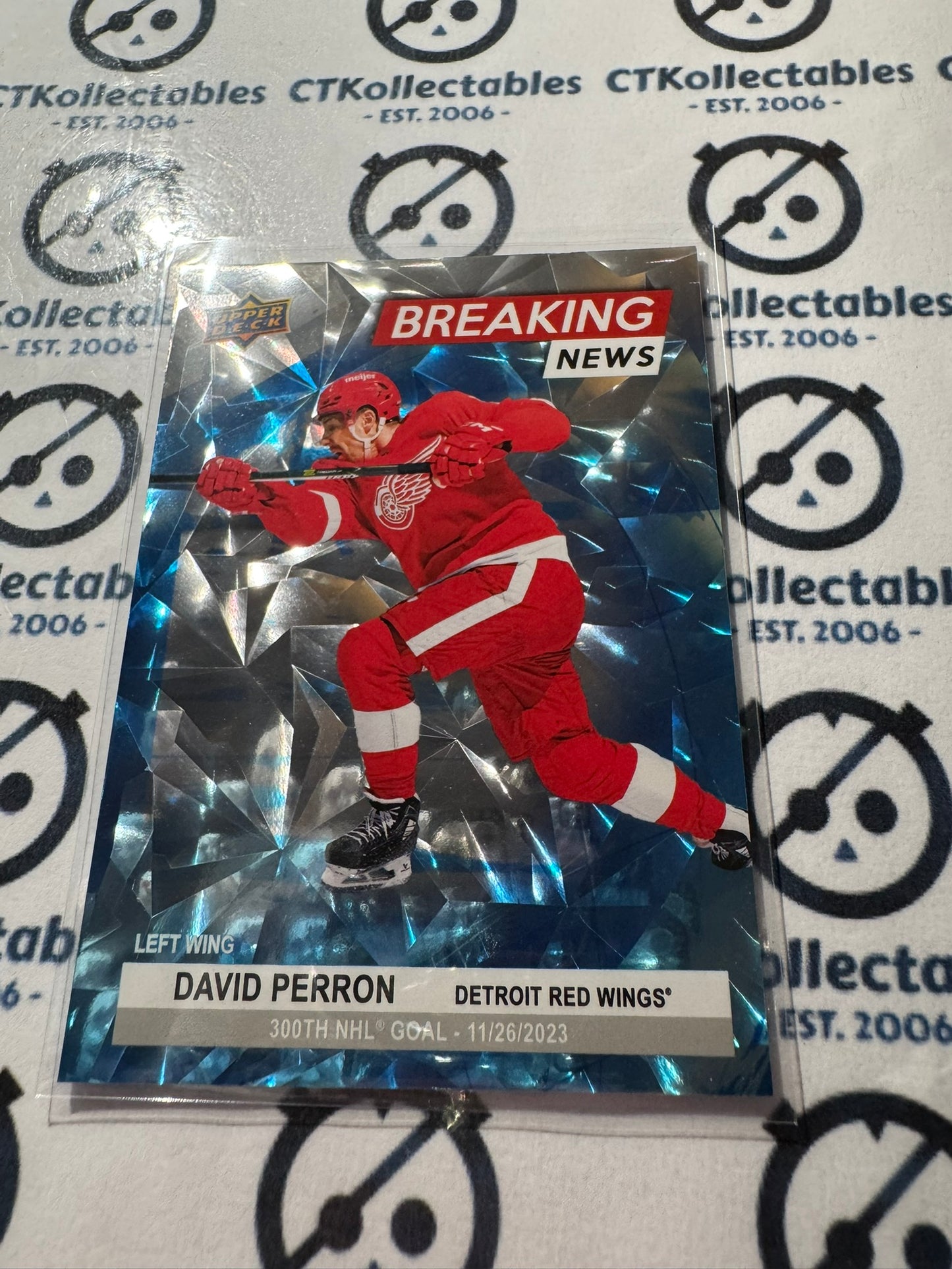 2024-25 Upper Deck Hockey David Perron Breaking News #BN-6 Red Wings