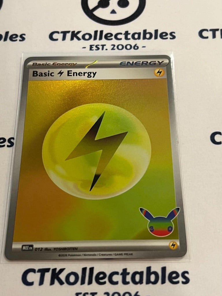 Basic Electric Energy 012 Holo Foil ENG 30th Anniversary Celebration Pokemon