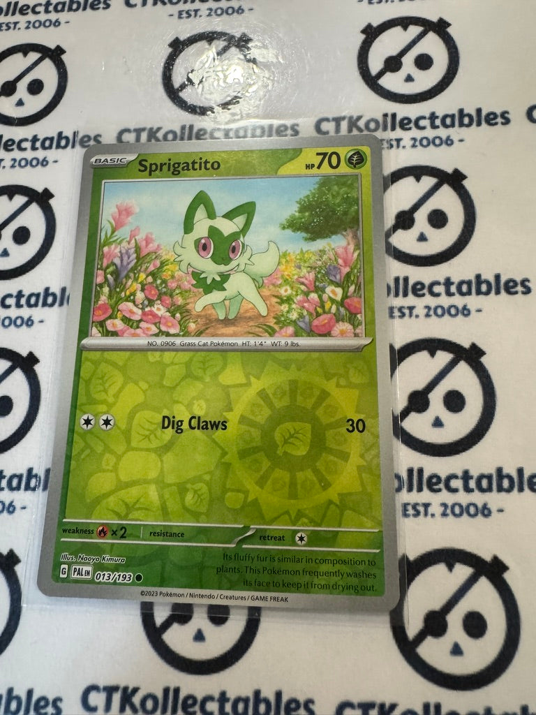 Sprigatito Reverse Holo #013/193 Scarlet & Violet Paldea Evolved Pokemon Card