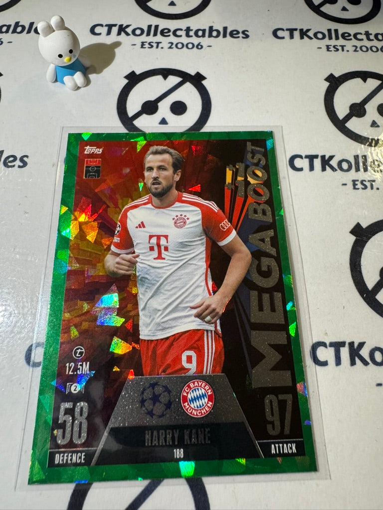 2023-24 TOPPS MATCH ATTAX MEGA BOOST HARRY KANE EMERALD #188
