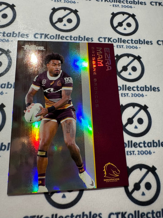 2025 NRL Traders Silver Parallel PS 005 EZRA MAM BRONCOS