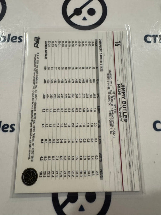 2024/25 Topps NBA Chrome Jimmy Butler Green Refractor #16 Heat