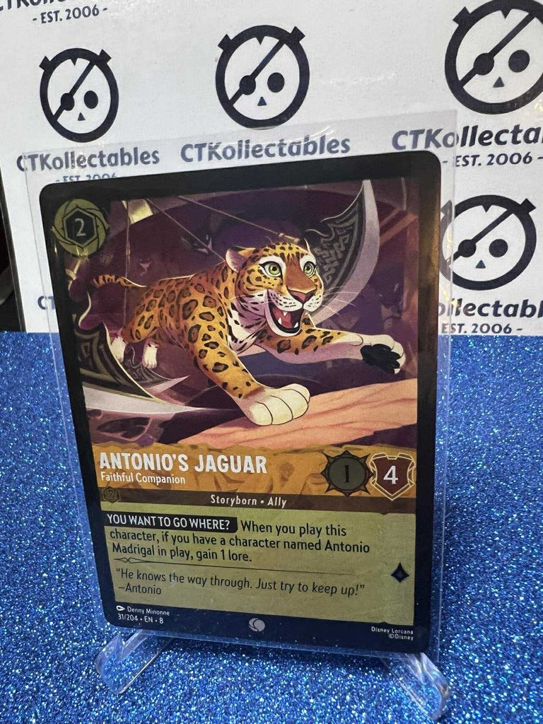 Disney Lorcana -Reign of Jafar FOIL-31/204 Antonio's Jaguar -Faithful Companion