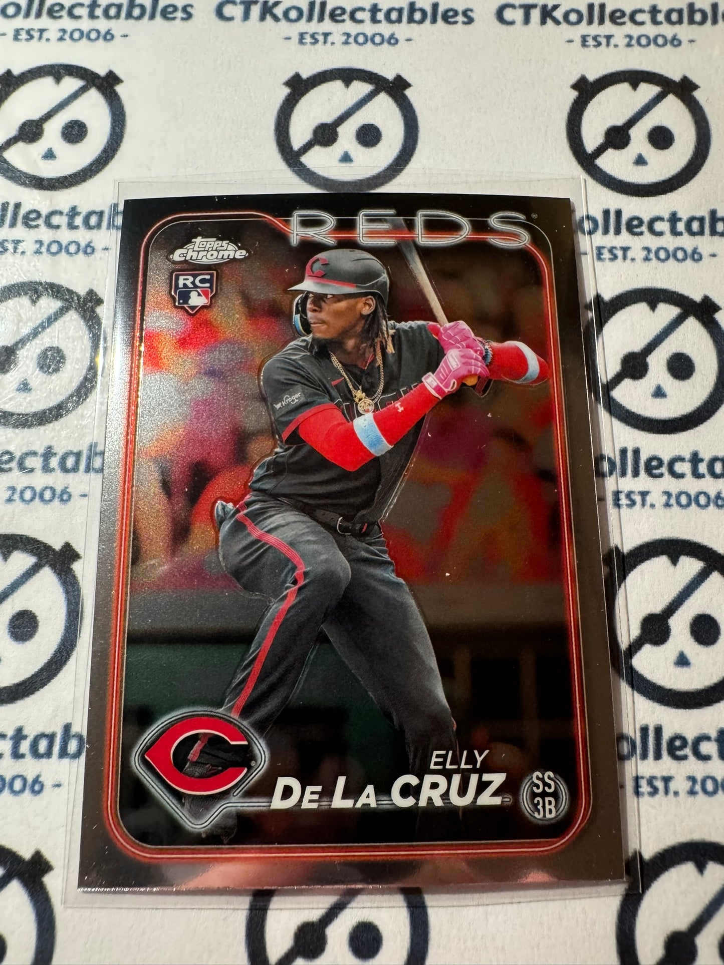 2024 Topps Chrome Baseball Elly De La Cruz rookie card RC #44 Reds