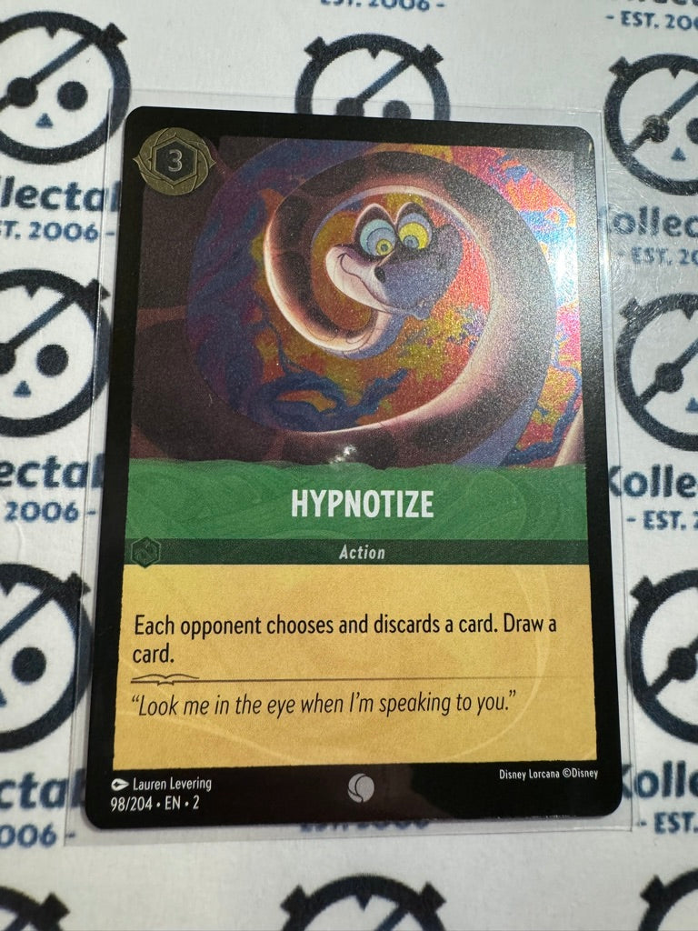2024 Disney Lorcana Floodborn COLD FOIL #98/204 Hypnotize – Common