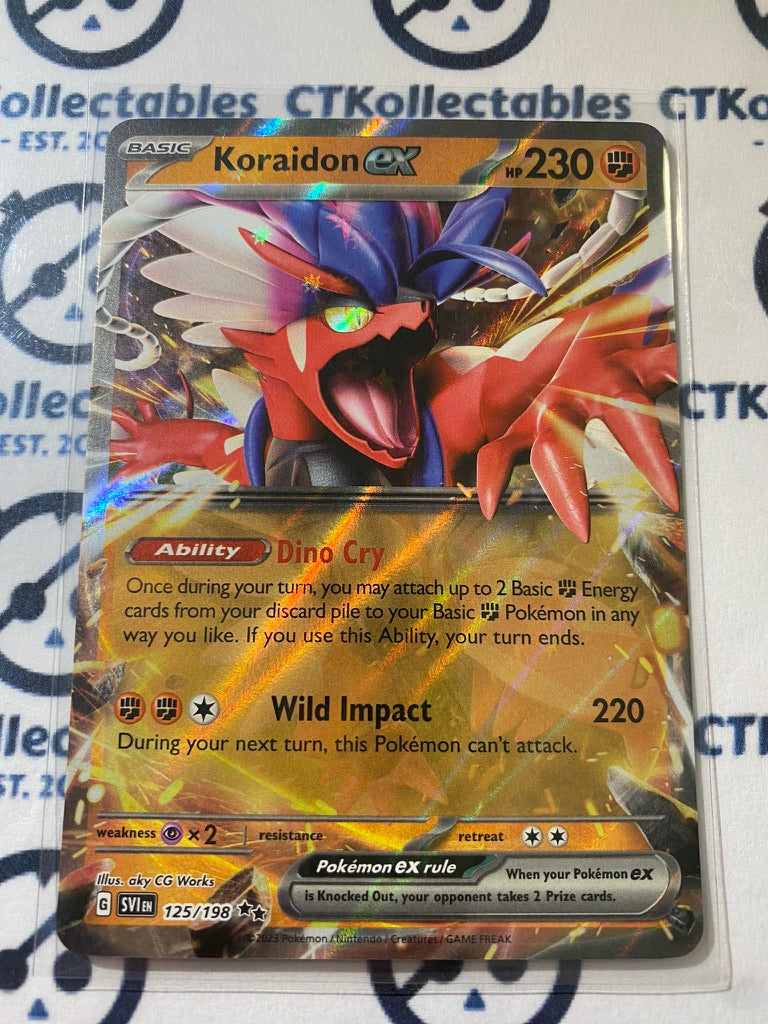 Koraidon EX Gold Secret Rare #254/198 2023 Scarlet & Violet Pokémon TC –  CTKollectables