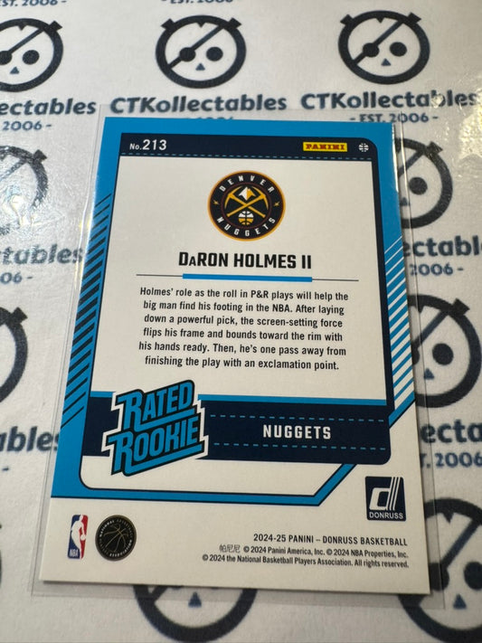 2024-25 NBA Panini Donruss Daron Holmes II Rated rookie RC #213 Nuggets