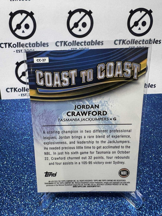 2023-24 Topps Chrome NBL Coast to Coast #CC-27 Jordan Crawford JackJumpers