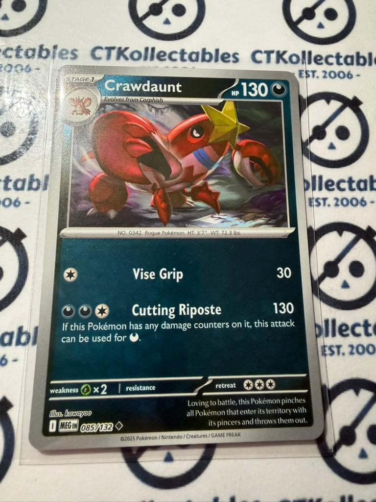 Crawdaunt Reverse Holo Mega Evolution #085/132 Pokemon