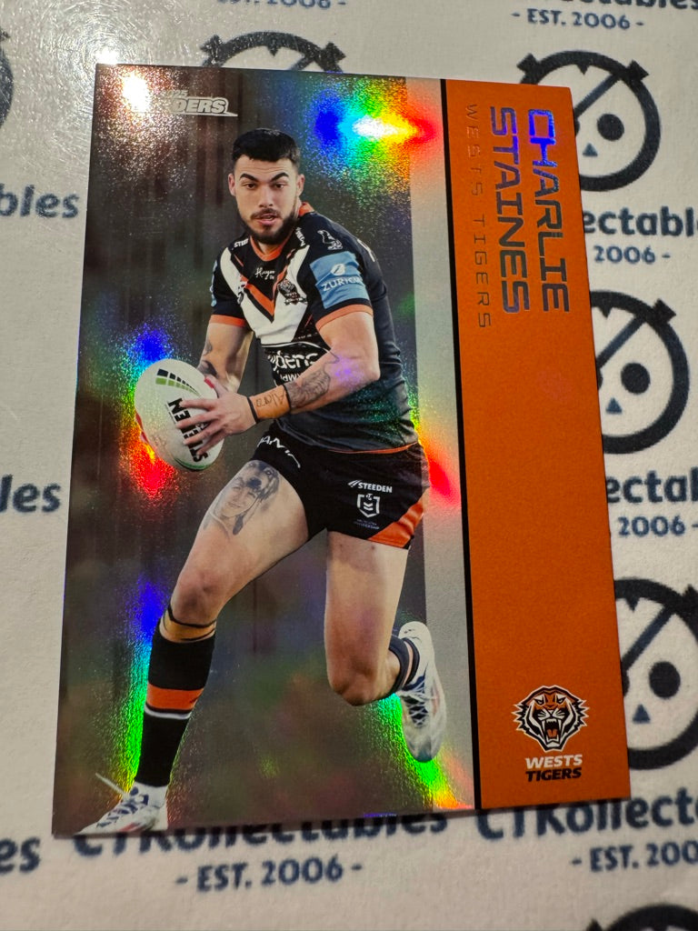 2025 NRL Traders Silver Parallel PS 153 CHARLIE STAINES WESTS TIGERS