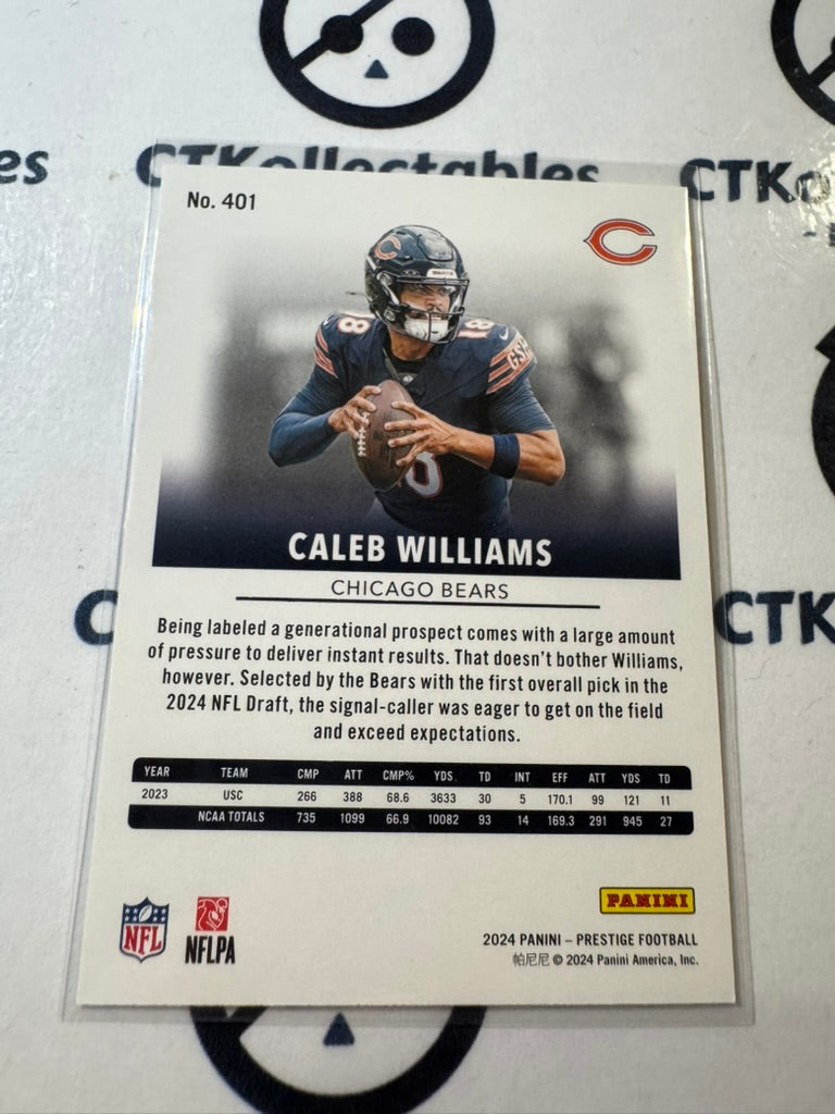 2024 NFL Prestige Rookie Card #401 Caleb Williams Chicago Bears