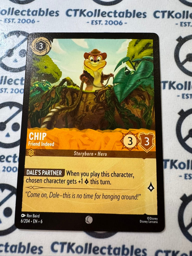 2024 DISNEY LORCANA Azurite Sea - Chip # 6/204 NON FOIL Game Card