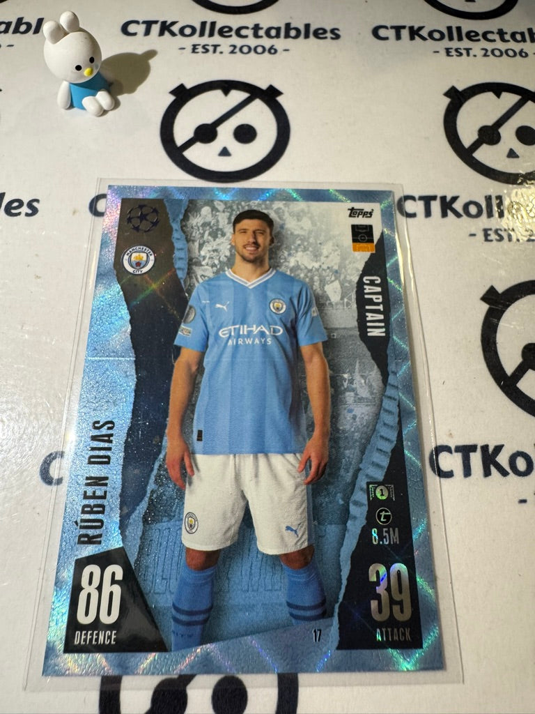 2023-24 TOPPS MATCH ATTAX RUBEN DIAZ CAPTAIN CRYSTAL BLUE #17