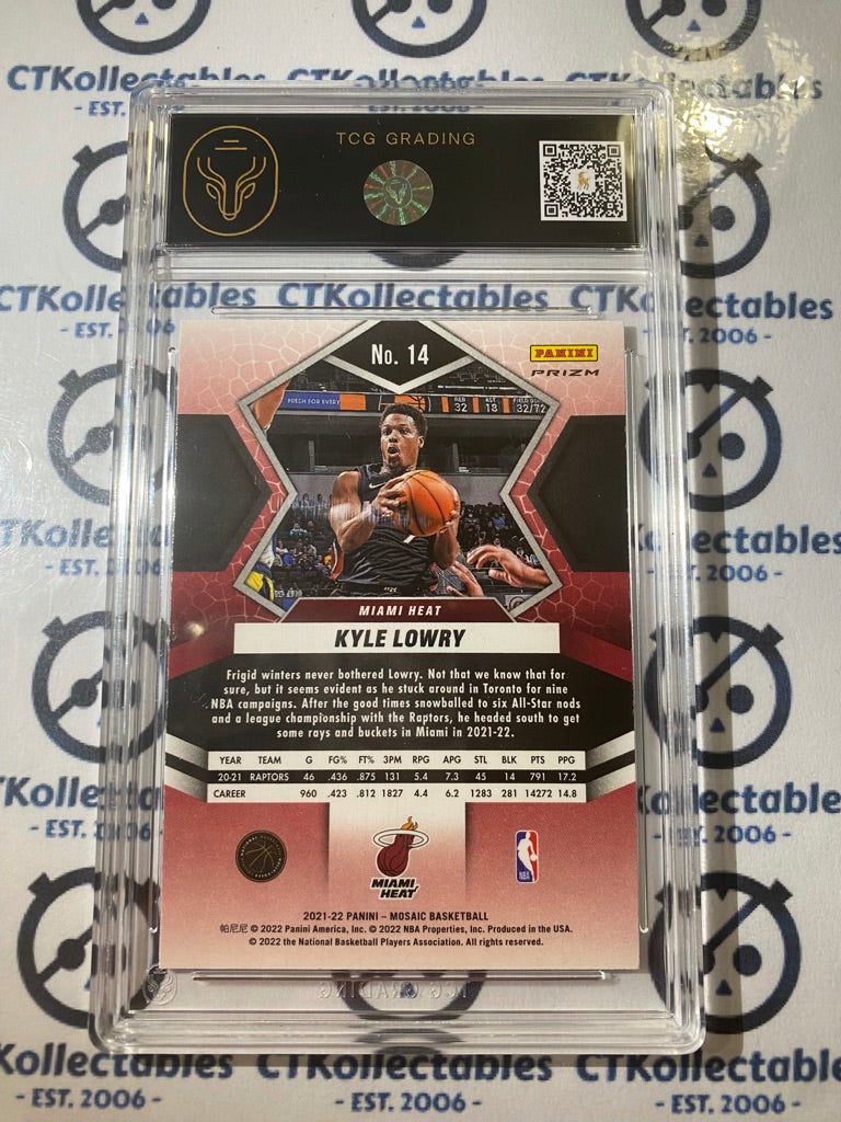 2021-22 Panini Mosaic Kyle Lowry Genesis TCG 9.5 GEM Mint Heat