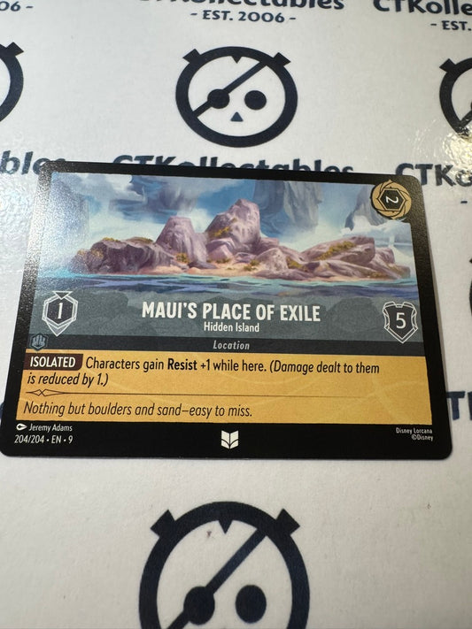 Disney Lorcana Fabled NON-FOIL 	204/204 Maui's Place of Exile - Hidden Island UC