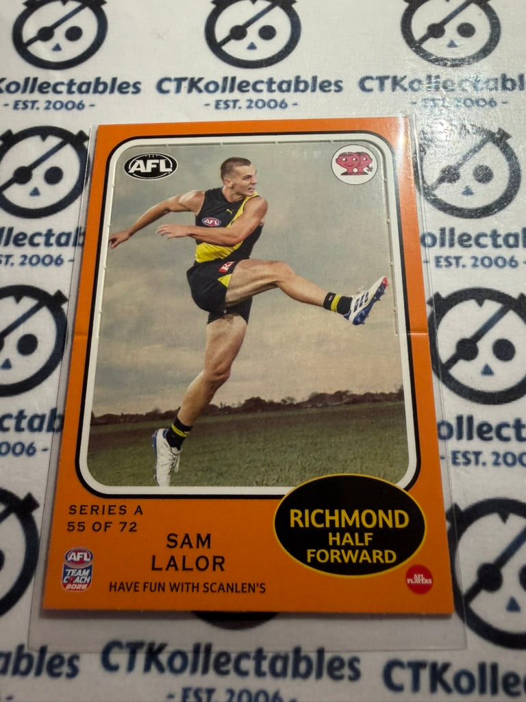 2026 Teamcoach AFL Scanlens Die-Cut Sam Lalor 55 of 72 Tigers