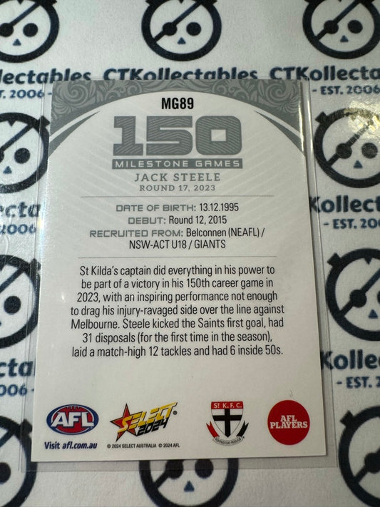 2024 AFL Footy Stars Milestone 150 Games - MG89 Jack Steele Saints