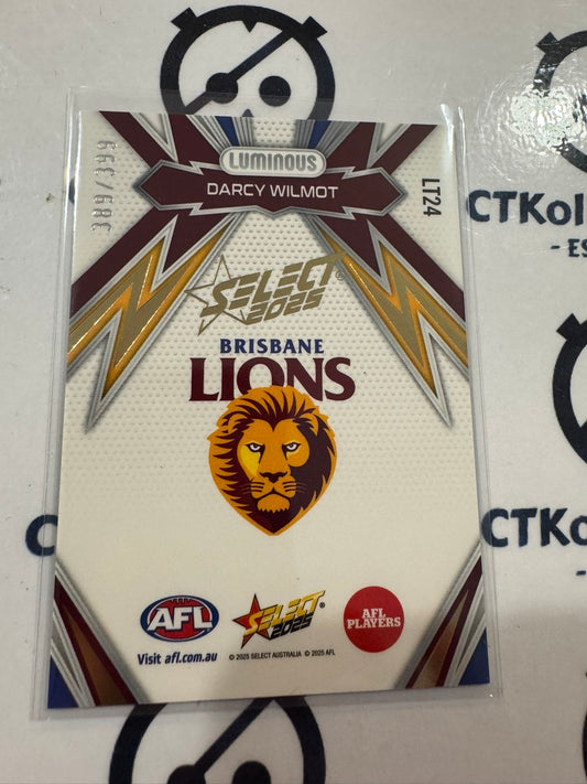 2025 AFL Footy Stars Luminous Darcy Wilmot Lightning gold #LT24 Lions #389/399
