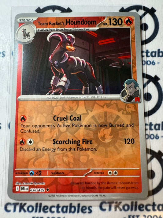 Rockets Houndoom Scarlet & Violet Destined Rivals #038/182 Reverse Holo Pokemon