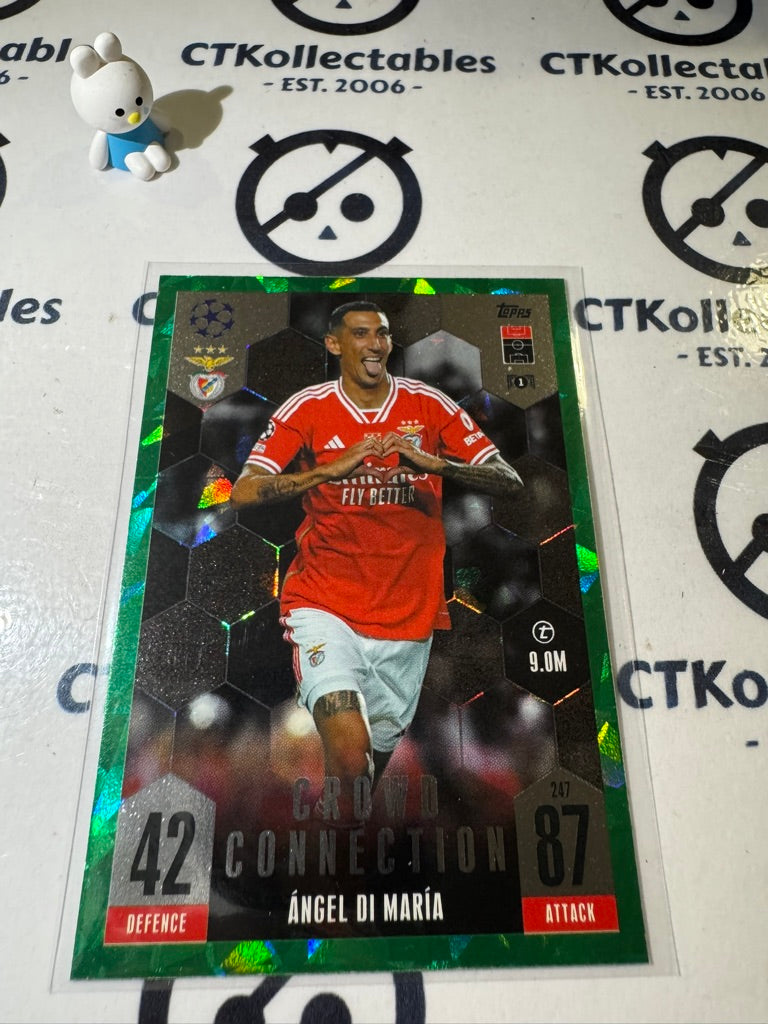 2023-24 TOPPS MATCH ATTAX CROWD CONNECTION ANGEL DI MARIA EMERALD #247