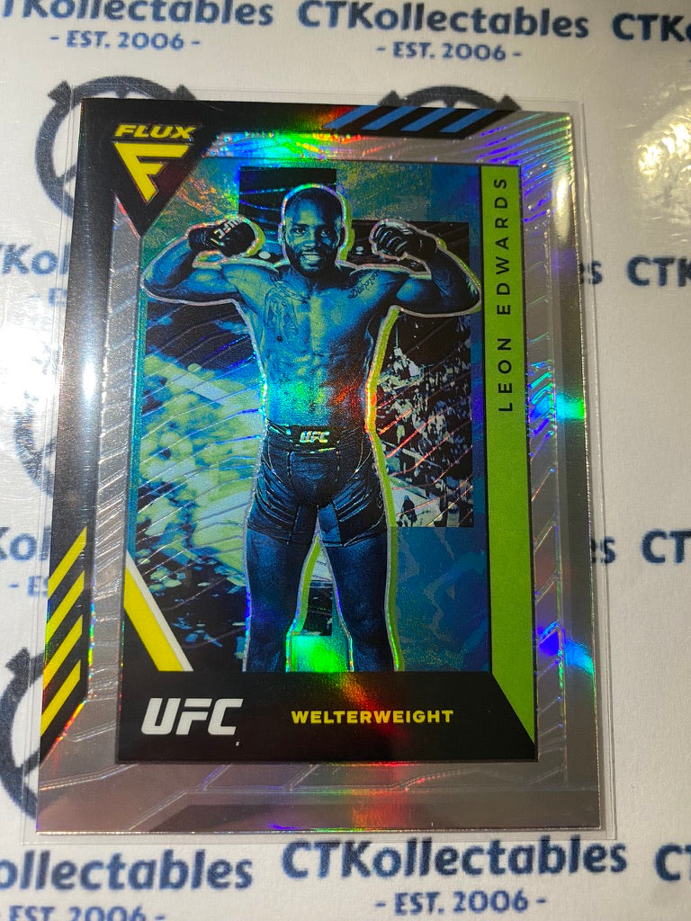 2022 UFC Panini Chronicles Flux Silver Prizm #330 Leon Edwards