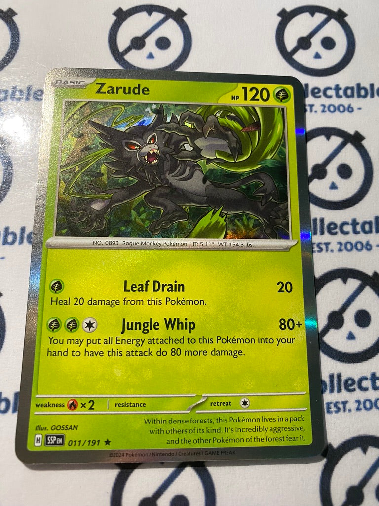 Zarude Holo Rare #011/191 Surging Sparks Pokmon TCG 2024 CTKollectables Zarude Holo Rare #011/191 Surging Sparks Pokmon TCG 2024 CTKollectables