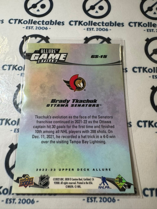 2022-23 Upper Deck Allure Game Stills Brady Tkachuk GS-15 Senators