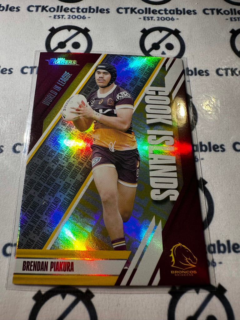 2024 TLA NRL Traders World In League - Brendan Piakura WL01/54 Broncos