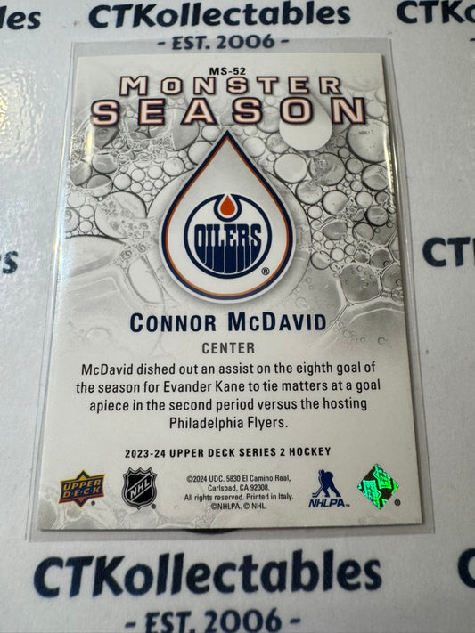 2023-24 NHL Upper Deck Series 2 Connor McDavid Monster Season MS-52 Oilers