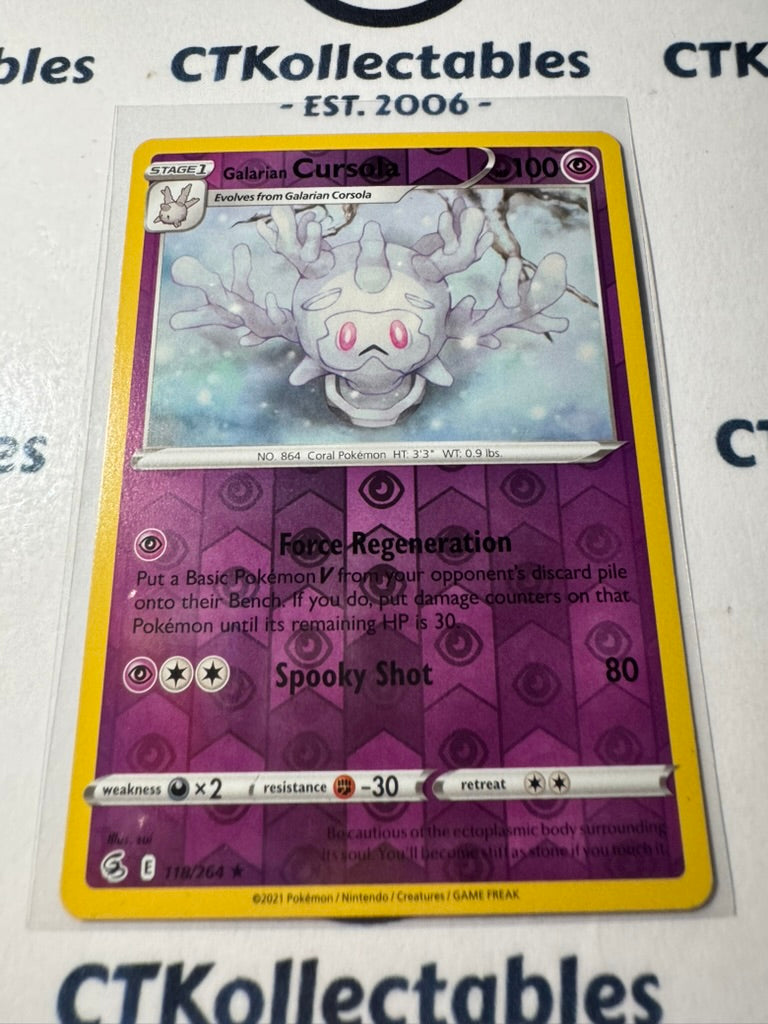 Galarian Corsola Reverse Holo #118/264 Sword & Shield Fusion Strike Pokemon