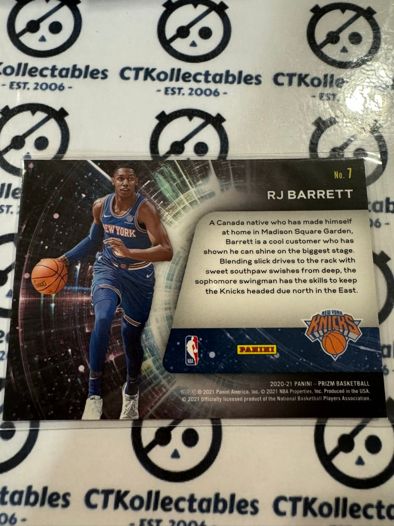 2020-21 NBA Panini Prizm Rj Barrett Sophomore Stars #7 Knicks
