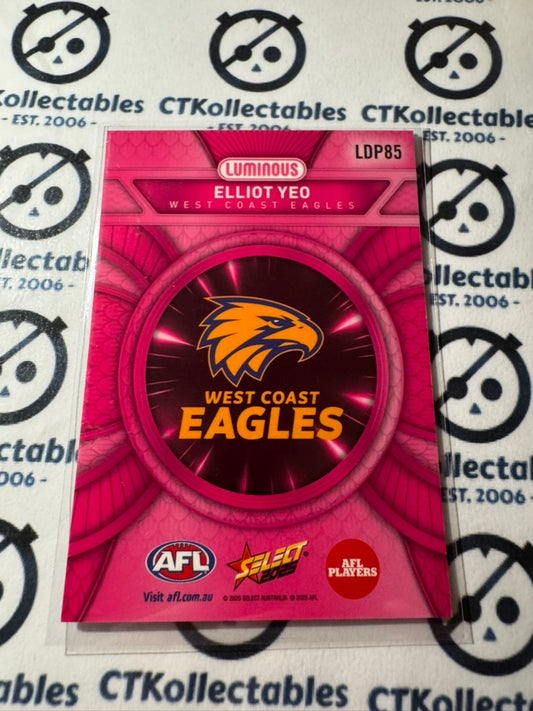2025 AFL Footy Stars Luminous Elliot Yeo #LDP85 Dragon Scales PINK