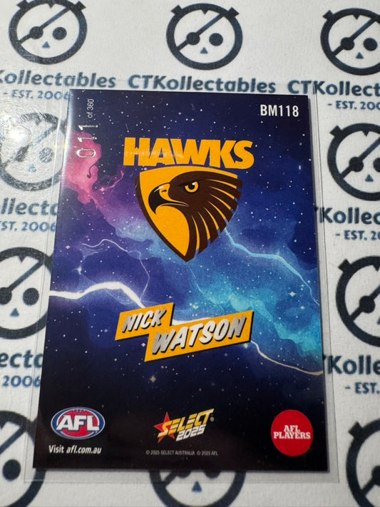 2025 AFL Footy Stars Nick Watson BOOM! #BM118 #011/360 Hawks