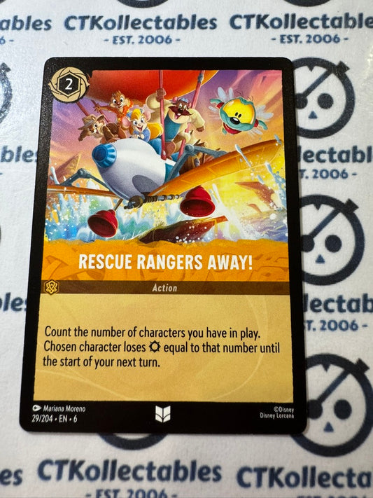 2024 DISNEY LORCANA Azurite Sea - Rescue Ranger Away #29/204 NON FOIL Game Card