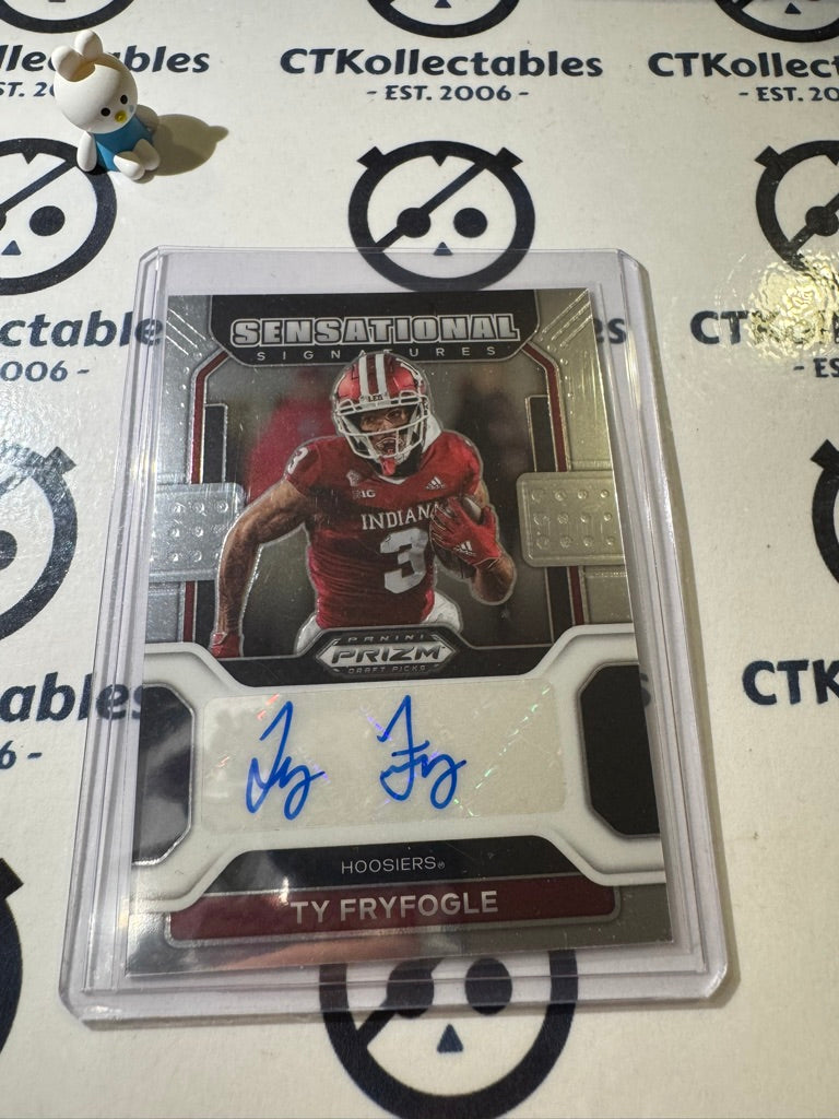 2022 Panini NFL Prizm Draft Picks Ty Fryfogle Sensational Signatures #SS-TFR