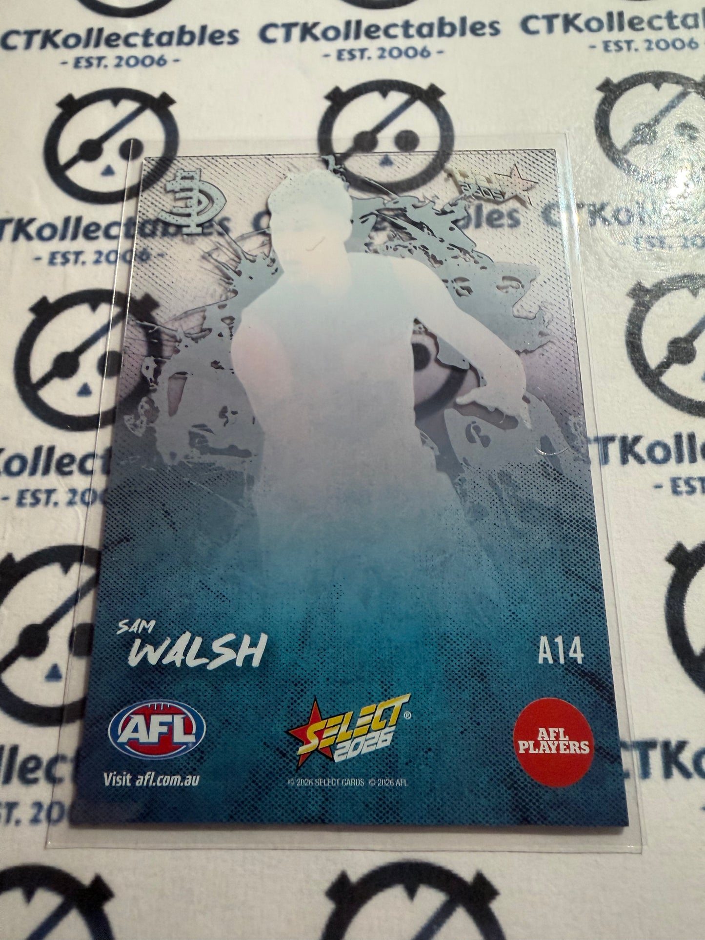 2026 Select AFL Footy Stars ACETATE #A14 Sam Walsh Blues