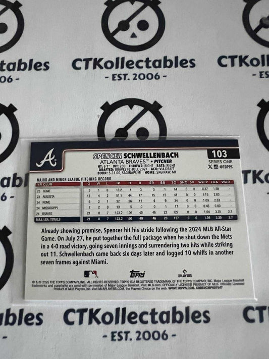 2025 Topps Series 1 Baseball Spencer Schwellenbach Rookie Silver Foil #103