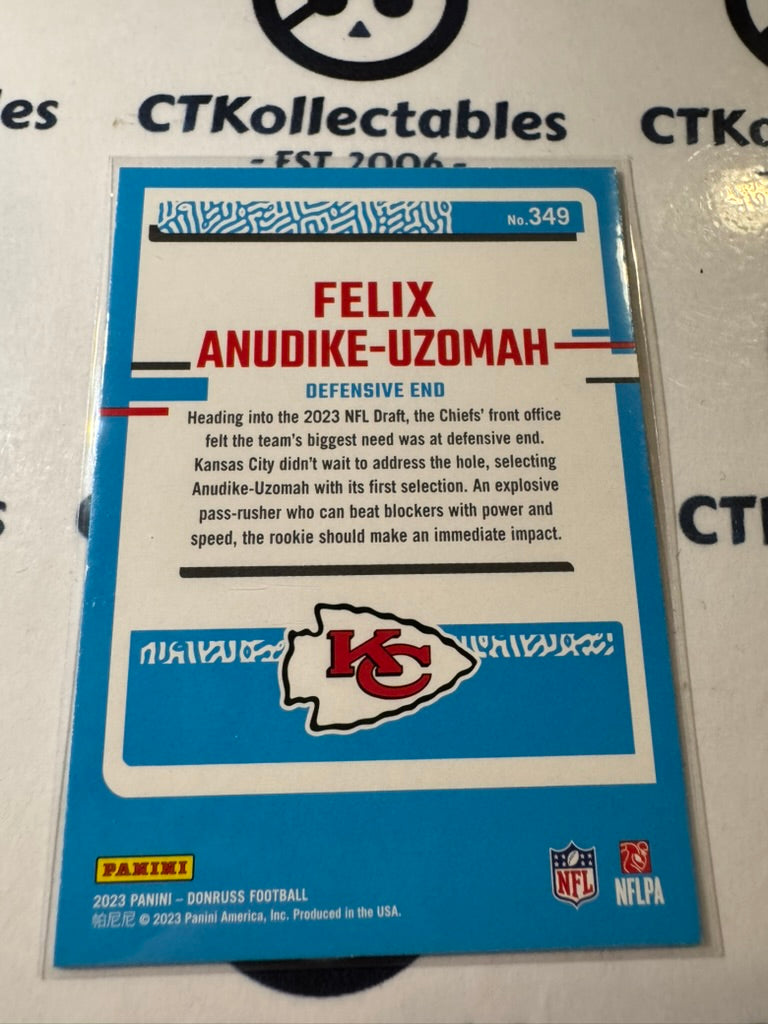 2023 NFL Panini Donruss Rated Rookie #349 Felix Anudike-Uzomah Chiefs