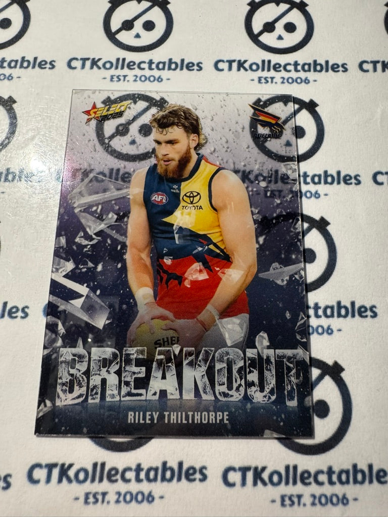2025 AFL Footy Stars Breakout Riley Thilthorpe #B5 Crows