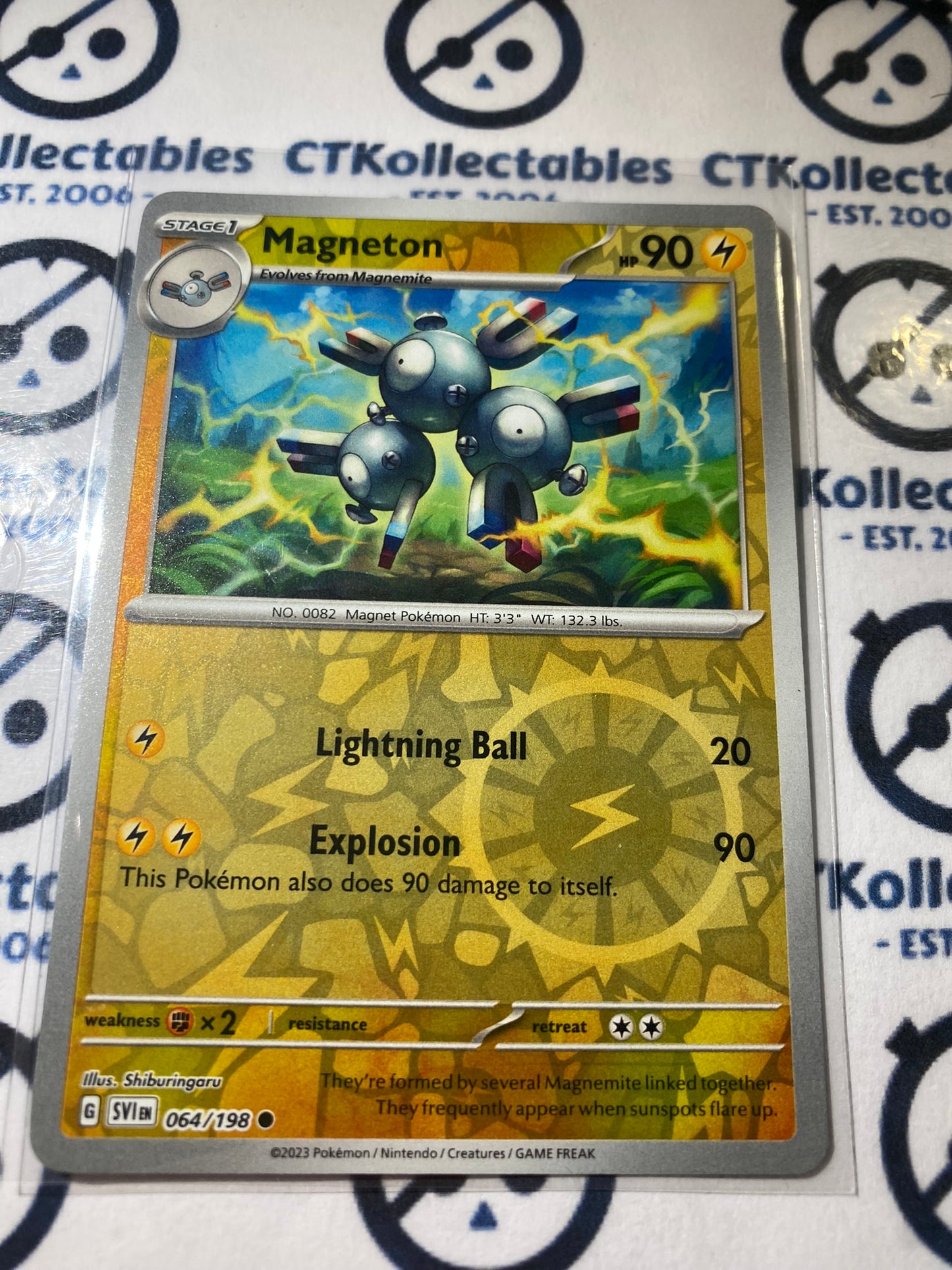 Magneton Reverse Holo #064/198 2023 Scarlet & Violet Pokémon TCG