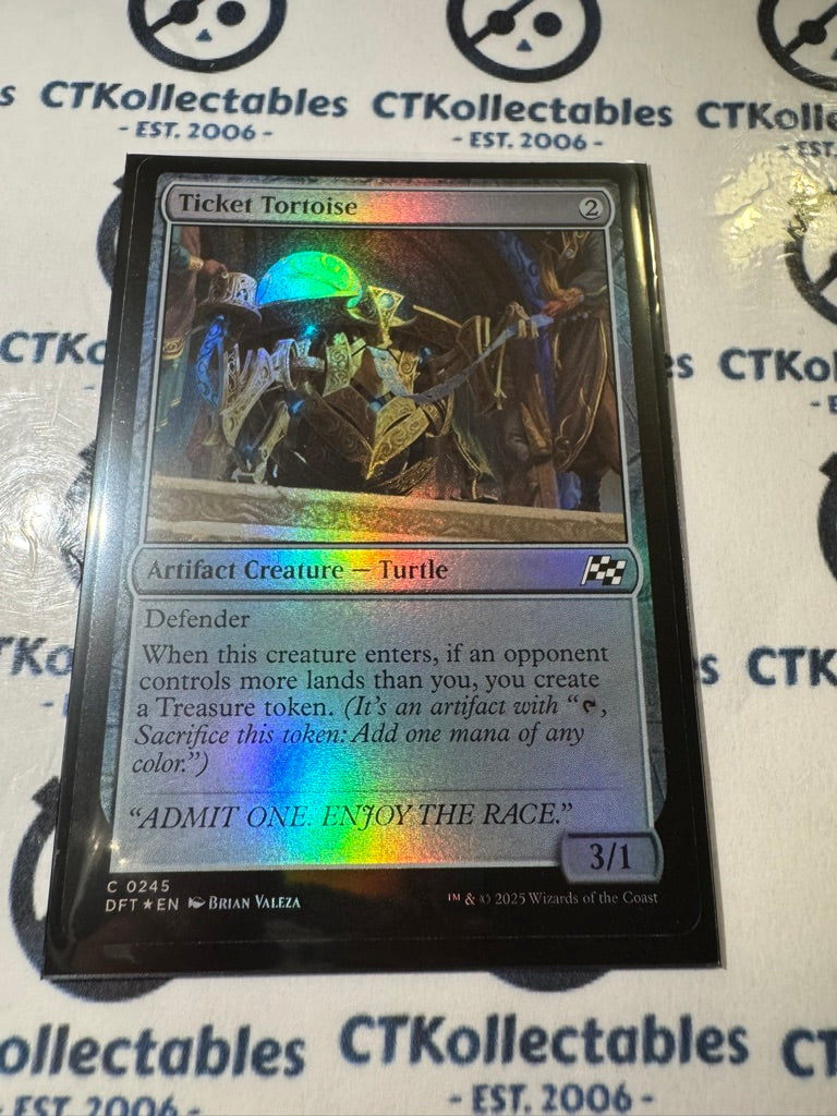 2025 Magic The Gathering AETHERDRIFT Ticket Tortoise # C 0245 Foil