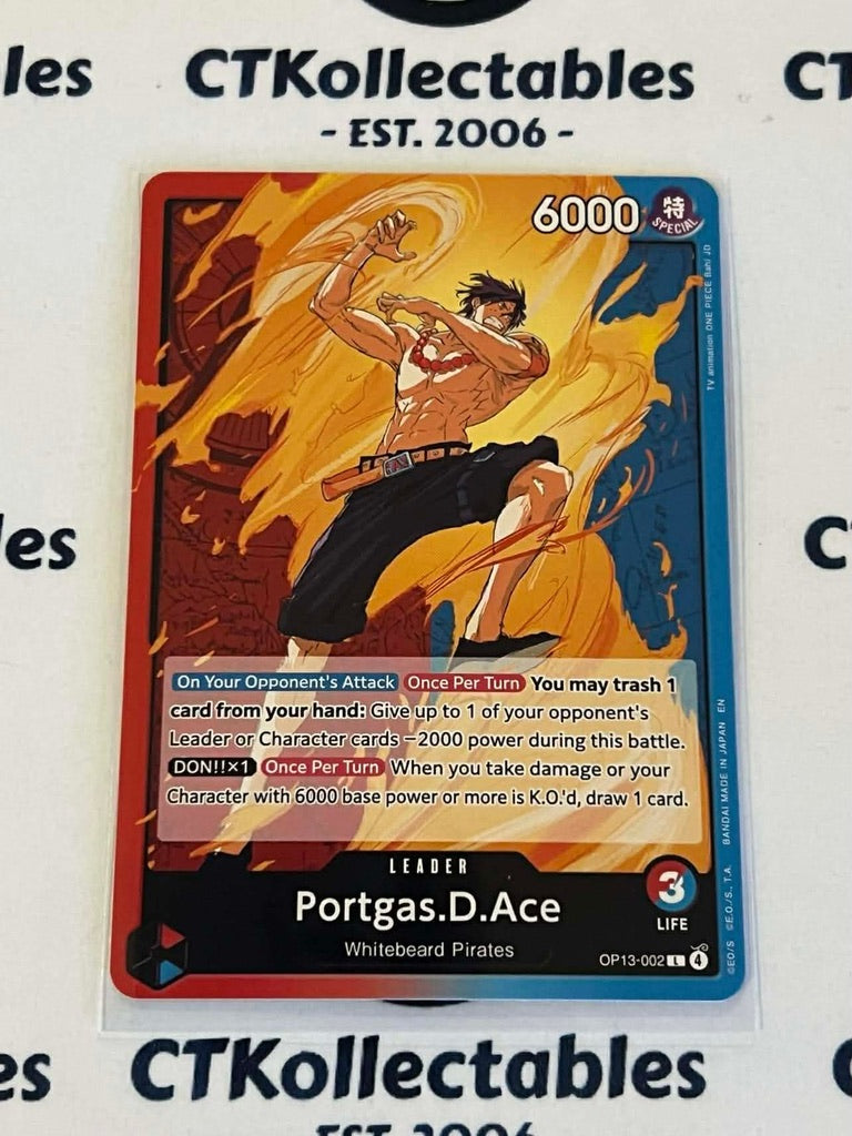 One Piece - Carrying on his will Leader OP13-002 – Portgas.D.Ace