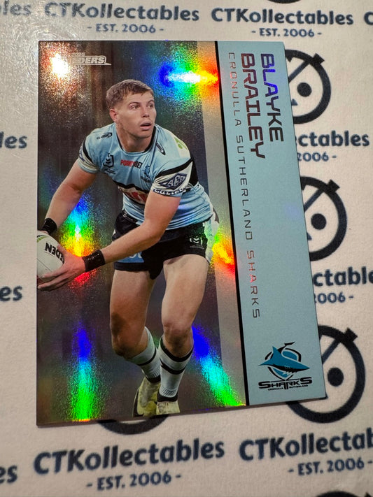 2025 NRL Traders Silver Parallel PS 0029 BLAYKE BRAILEY SHARKS