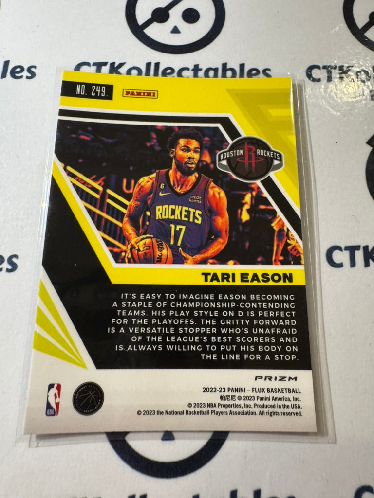 2022-23 Panini NBA Flux Tari Eason Silver Prizm rookie RC #249 Rockets