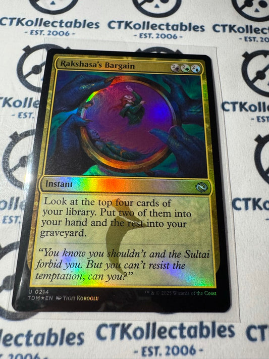Magic The Gathering Tarkir Dragonstorm 0214 Rakshasa’s Bargain U