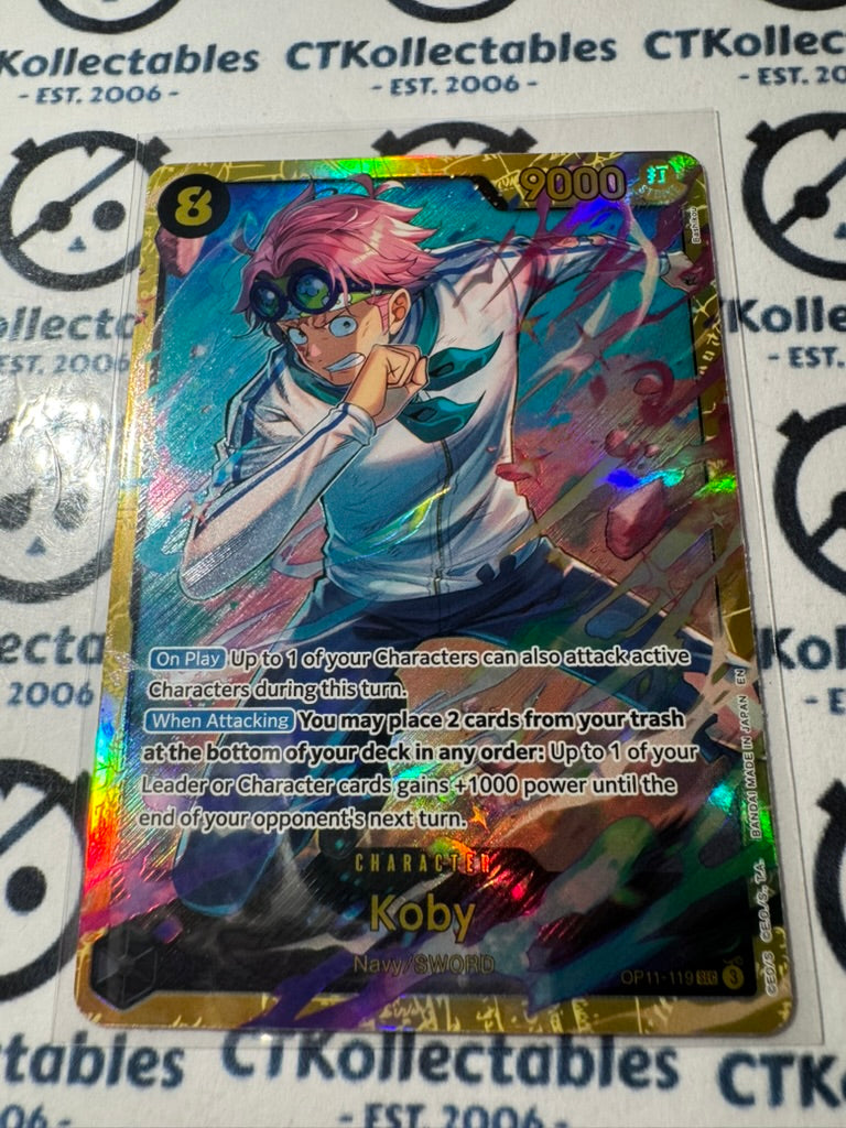 One Piece TCG Koby OP11-119 SEC A Fist of Divine speed NM/M
