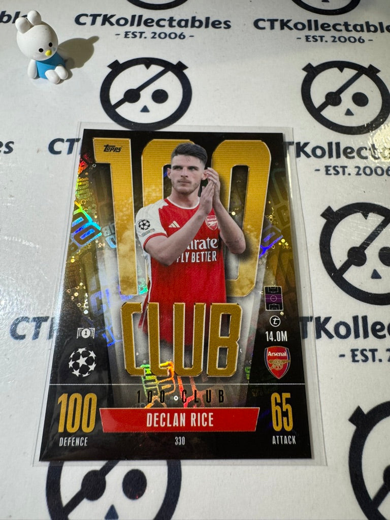 2023-24 TOPPS MATCH ATTAX DECLAN RICE 100 CLUB #330