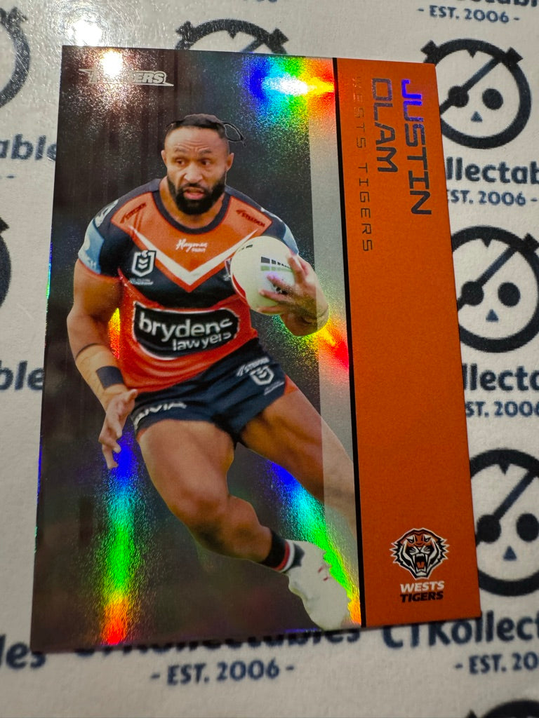 2025 NRL Traders Silver Parallel PS 151 JUSTIN OLAM WESTS TIGERS