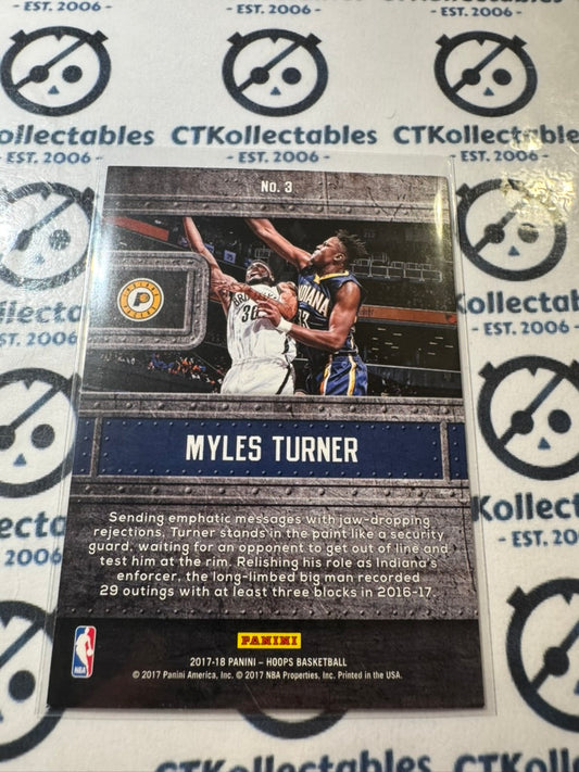 2017-18 NBA Panini Hoops Myles Turner Swat Team #3 Pacers