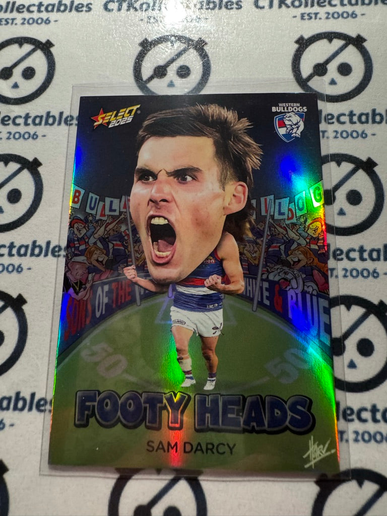 2025 AFL Footy Stars Footy Heads Sam Darcy FH104 Bulldogs